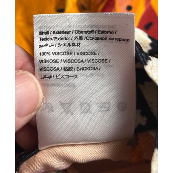 Farm Rio For Anthropologie Orange bead Banana Print Wrap Midi Skirt XL Viscose - Picture 6 of 14